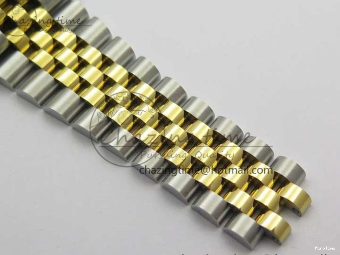 MiroTime 0519 DateJust 41 SS YG 126333 Fluted Bezel DJF Best Edition 904L Steel Gray Dial Green Roman Markers on Jubilee Bracelet A Seasonal 3194